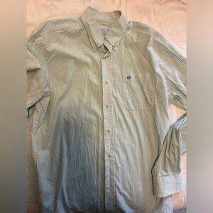 Southern Tide Men's Green Striped Shirt